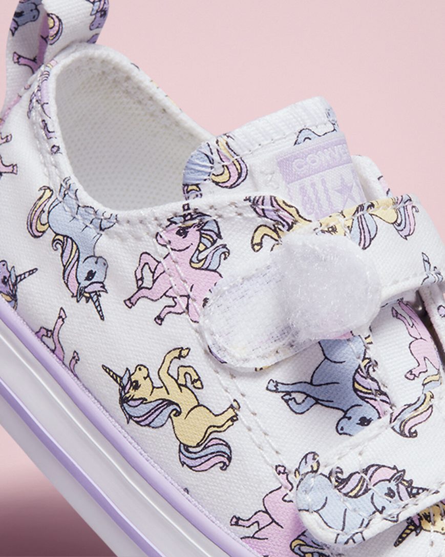 Dívčí Boty Nízké Converse Chuck Taylor All Star Easy-On Unicorns Bílé Šedé Fialové | CZ DSPL54